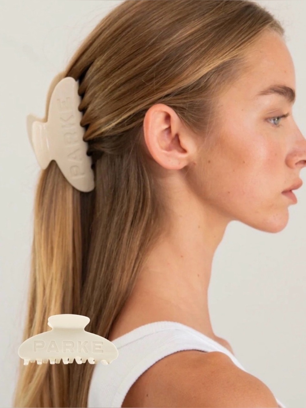 PARKE Cream Hair Claw Clip - Bridal 2026